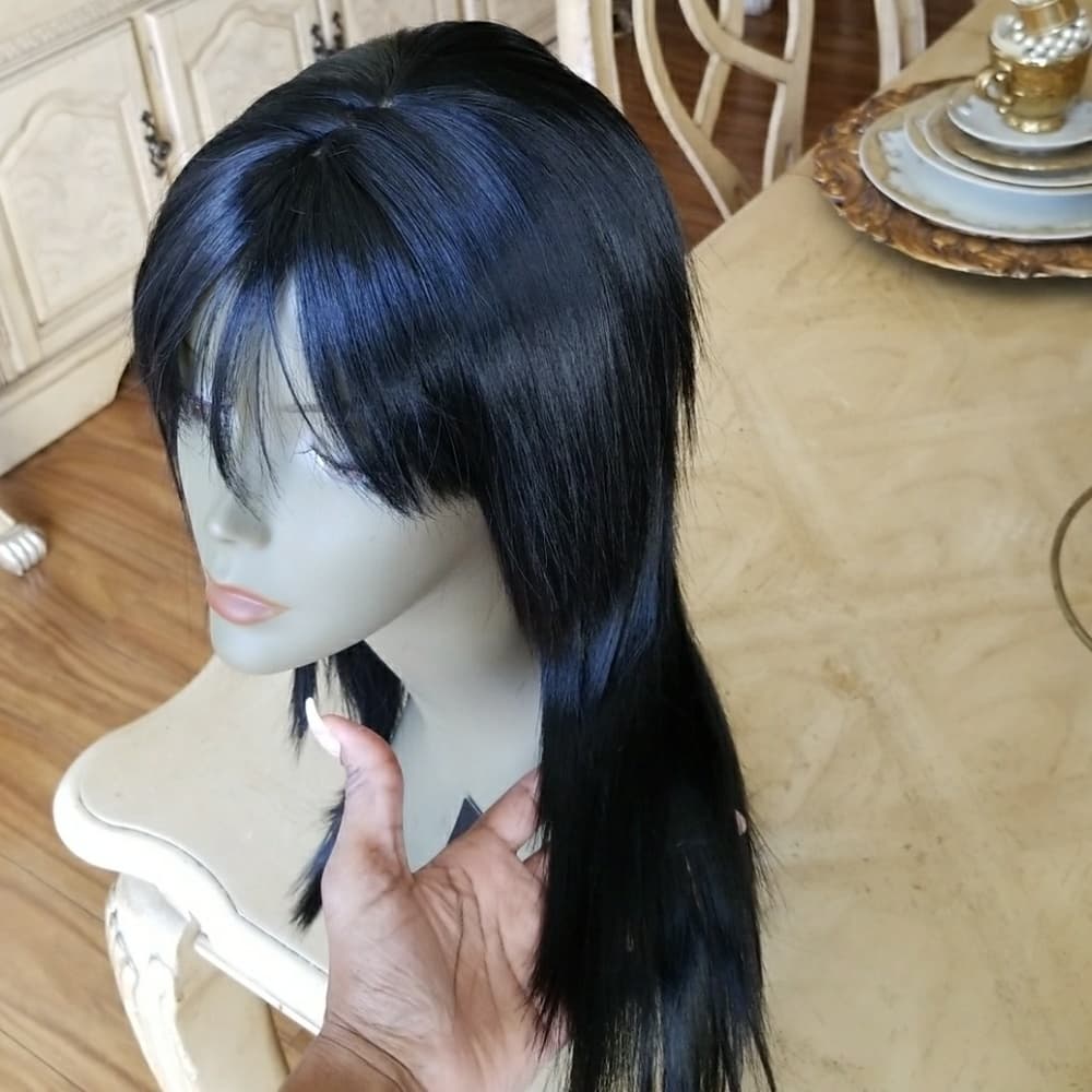 Black Jagged Edge Beauty Wig - Thumbnail 6