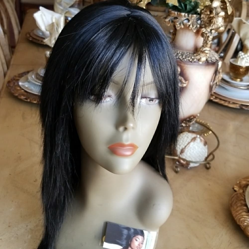 Black Jagged Edge Beauty Wig - Thumbnail 5
