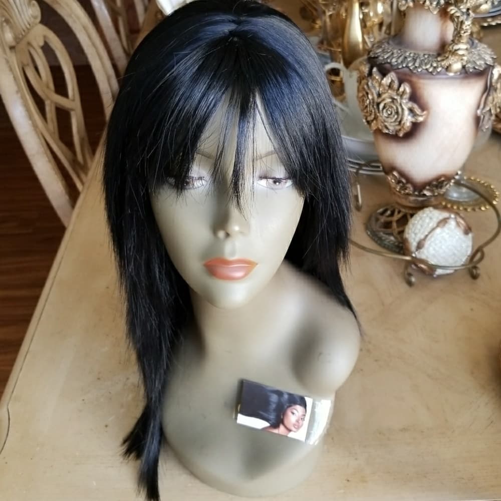 Black Jagged Edge Beauty Wig - Thumbnail 3