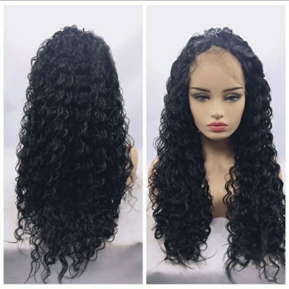 Black Curly Lace Front Wig 22-26 inches!! - Thumbnail 5