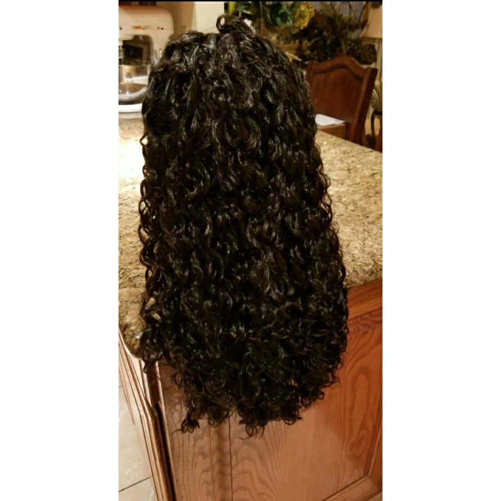 Dark Brown Curly LaceFront Wig - Thumbnail 5