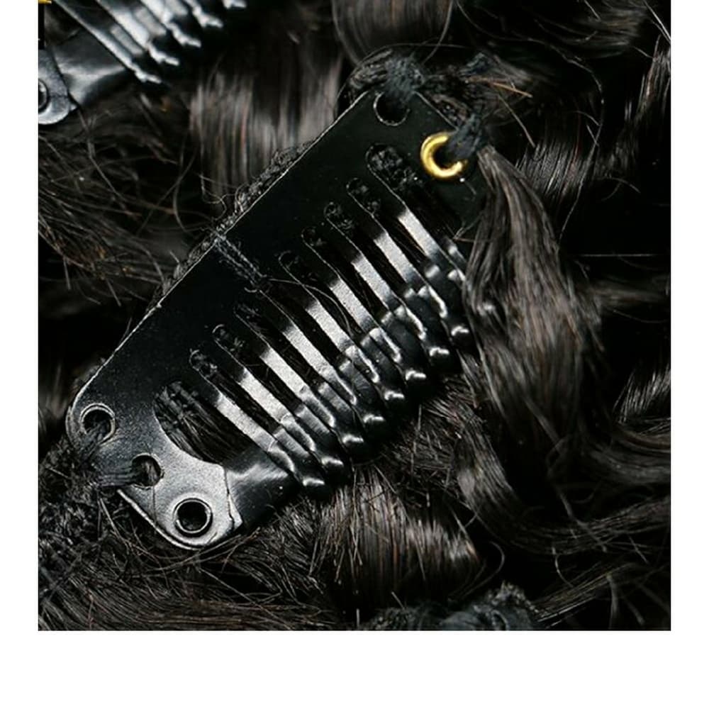 Afro Kinky Curly Clip In Human Hair Extensions Bra - Thumbnail 6