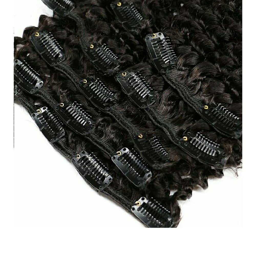 Afro Kinky Curly Clip In Human Hair Extensions Bra - Thumbnail 2