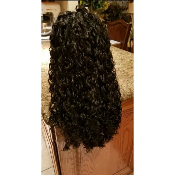 Dark Brown Curly LaceFront Wig - Thumbnail 6