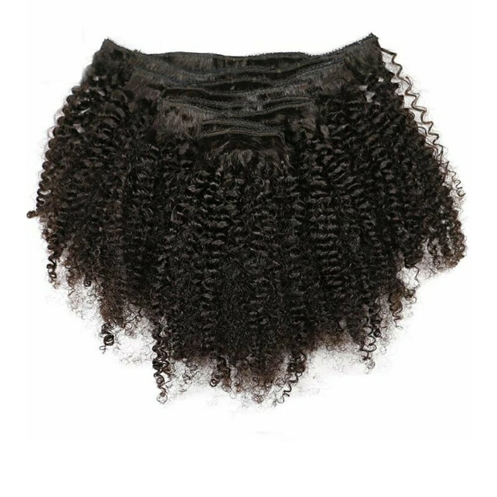 Afro Kinky Curly Clip In Human Hair Extensions Bra - Thumbnail 4
