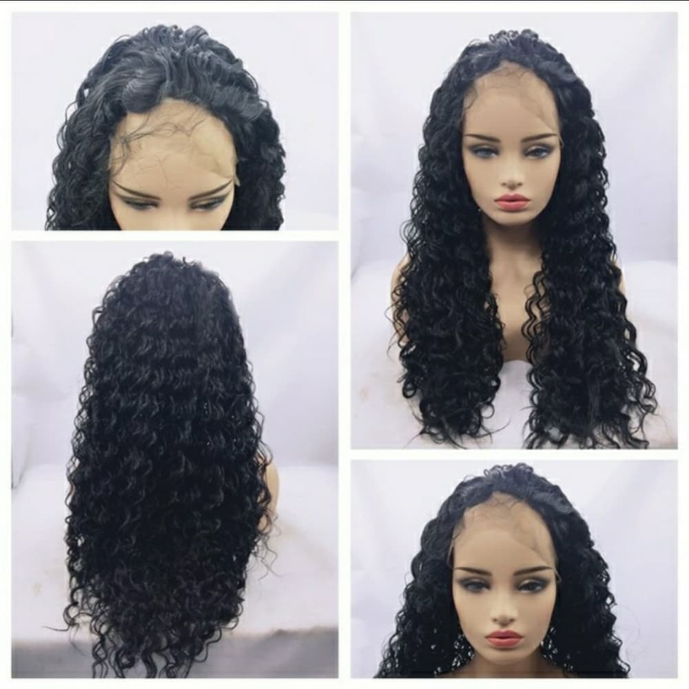 Black Curly Lace Front Wig 22-26 inches!! - Thumbnail 2