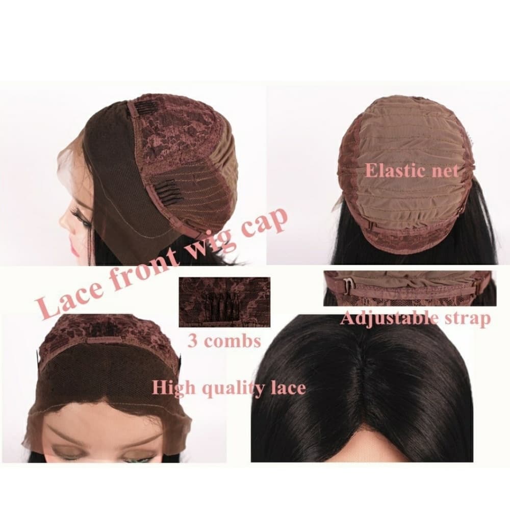 Black Loose Curly Wave Lace Front Wig 20-22 inches - Thumbnail 2