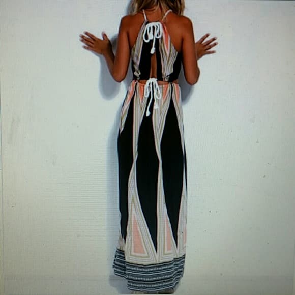 Summer Boho Lace Long Maxi Evening Dress - Thumbnail 3