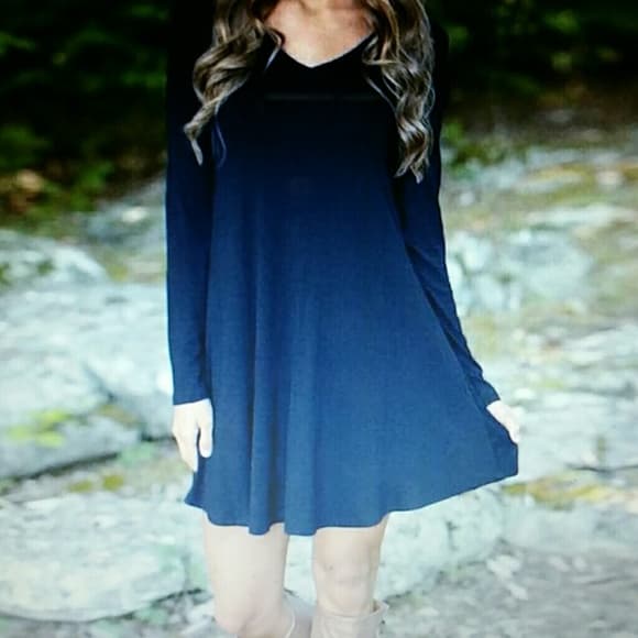 Women Casual Long Sleeve Evening Cocktail Mini Dre - Thumbnail 3