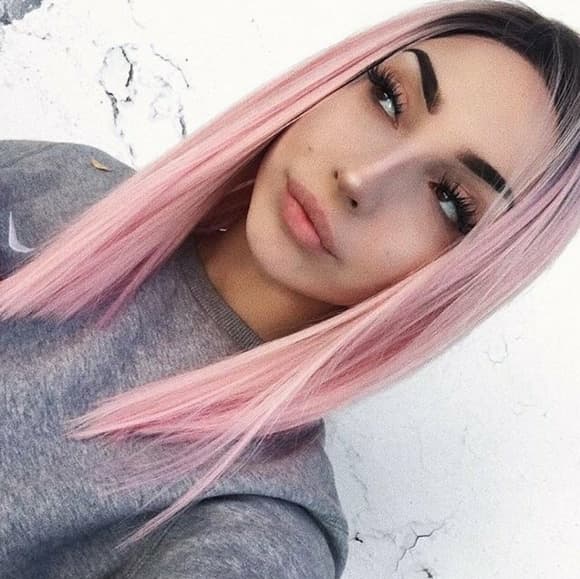 Ombre Pink Lace Front Wig - Thumbnail 2