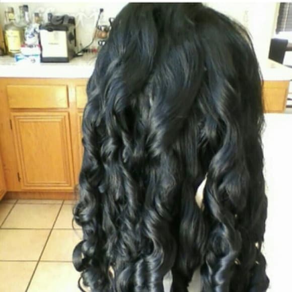 Straight lace front wig 28-30 inches long #1b - Thumbnail 2