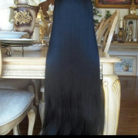 Straight lace front wig 28-30 inches long #1b