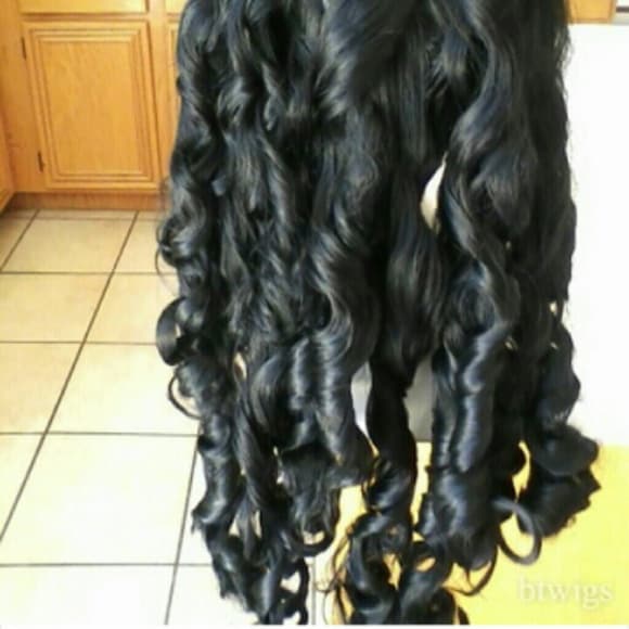 Straight lace front wig 28-30 inches long #1b - Thumbnail 3