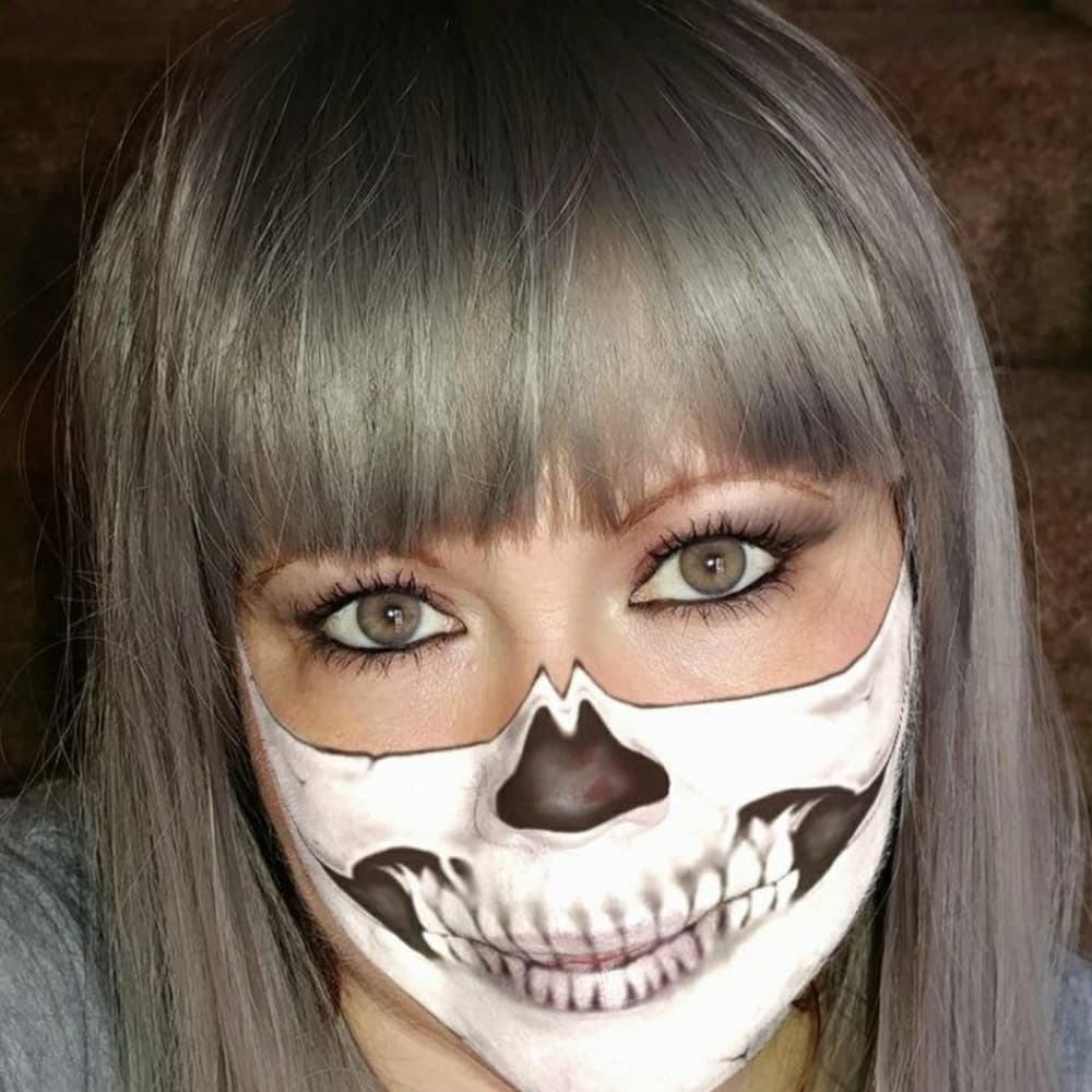 Gray Beauty Wig with bangs - Thumbnail 3