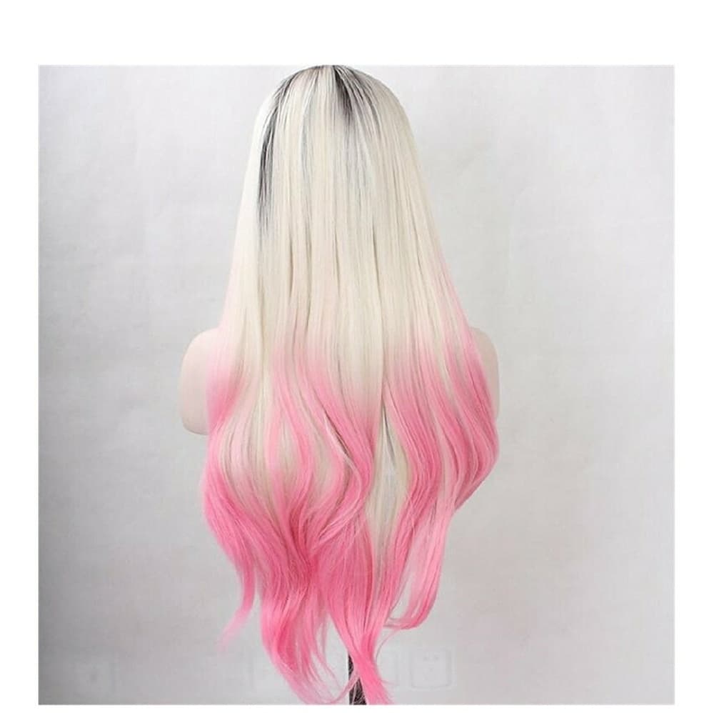 Ombre Pink Blonde Beauty LaceFront Wig Wig 22-26 - Thumbnail 2