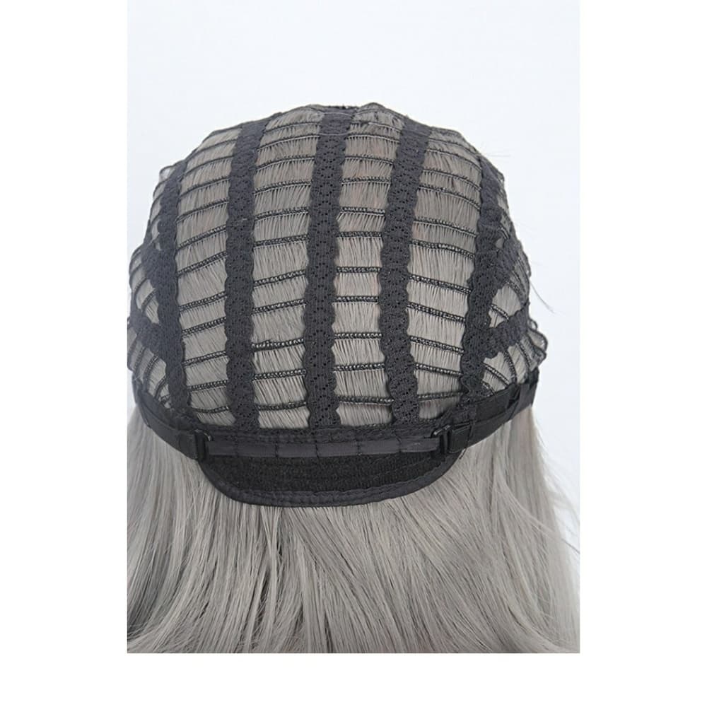 Gray Beauty Wig with bangs - Thumbnail 6