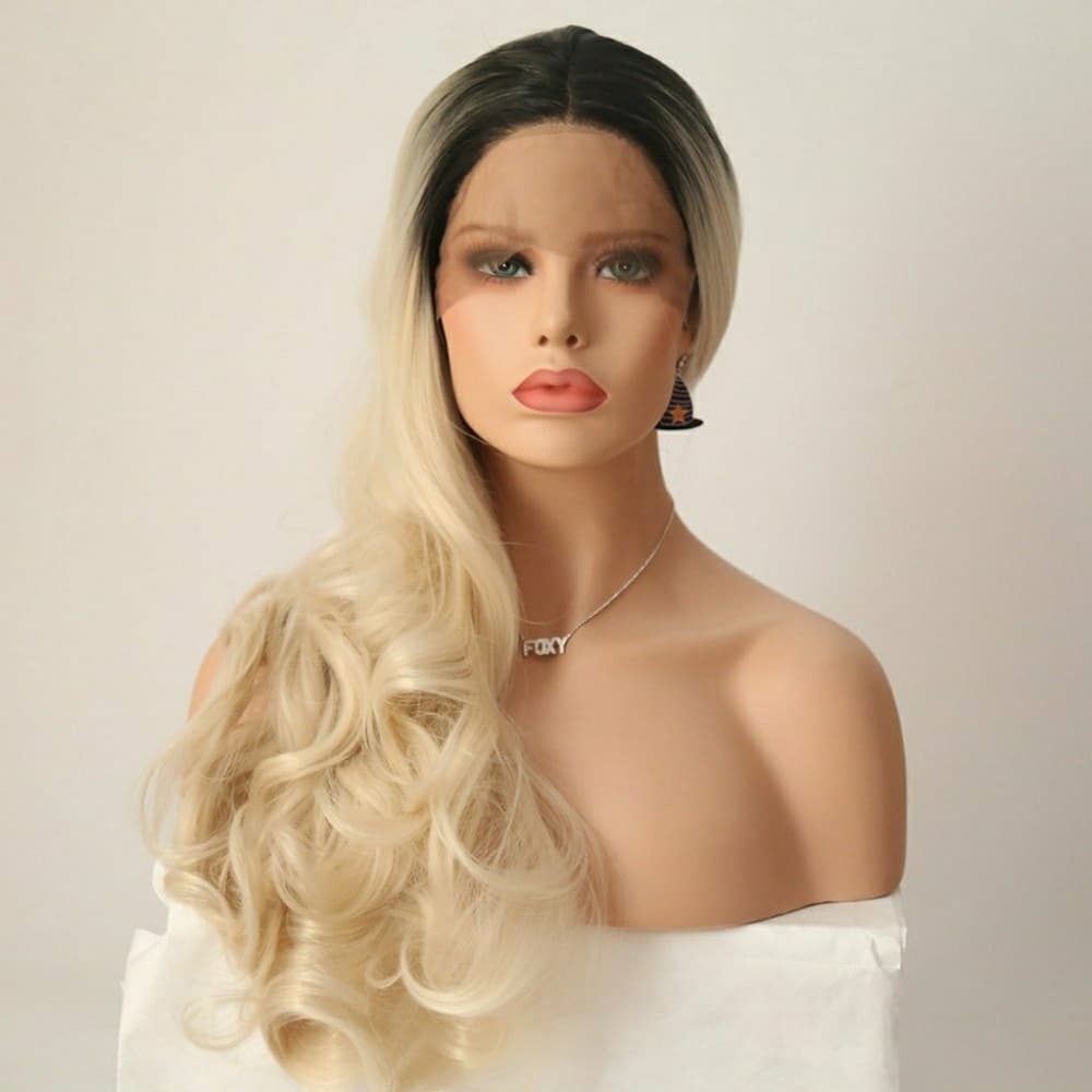 Black Ombre Blonde LaceFront Wig 22-26 inches!! - Thumbnail 3