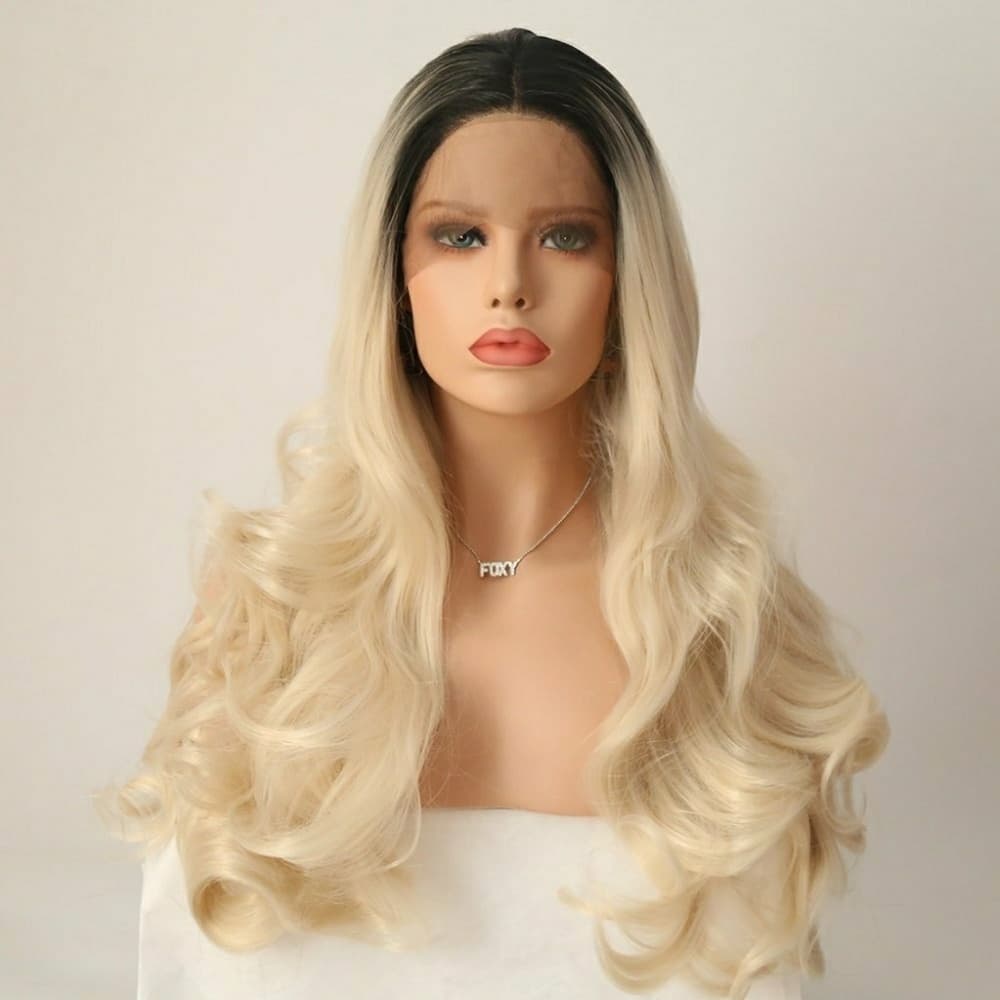 Black Ombre Blonde LaceFront Wig 22-26 inches!! - Thumbnail 4