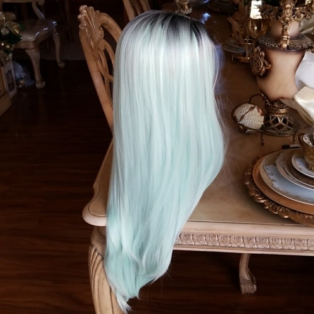 Ombre Mint Green Wig - Thumbnail 2