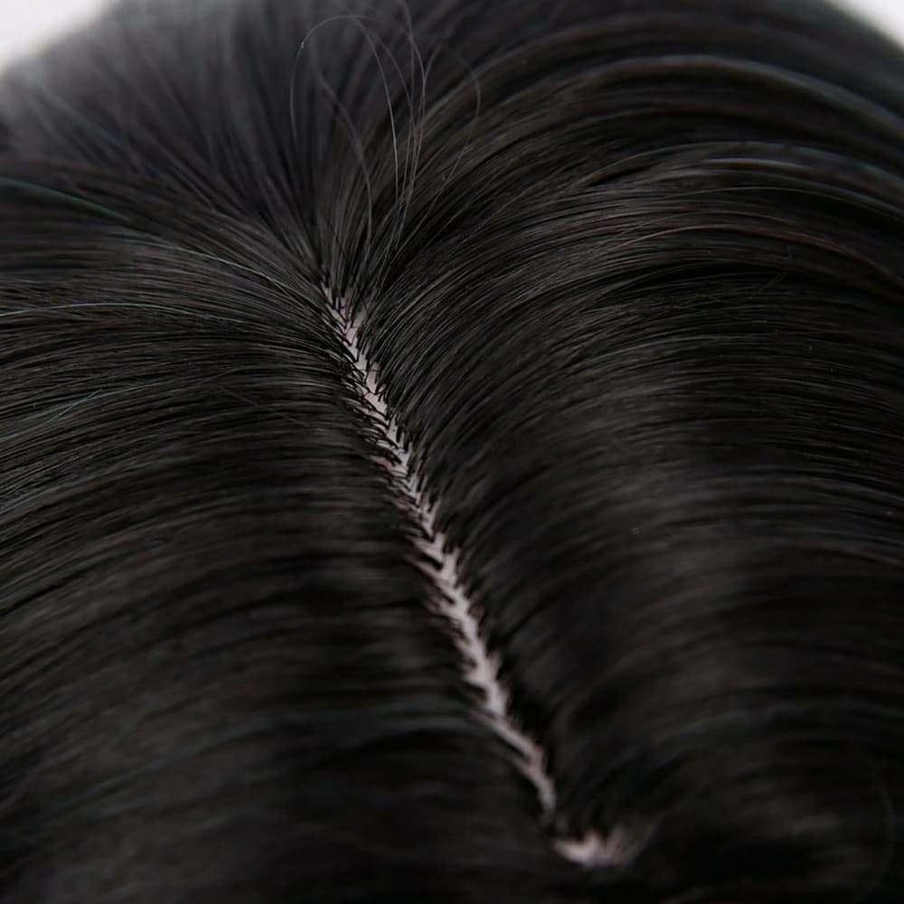 Ombre Black Gray Wig 28 inches - Thumbnail 2