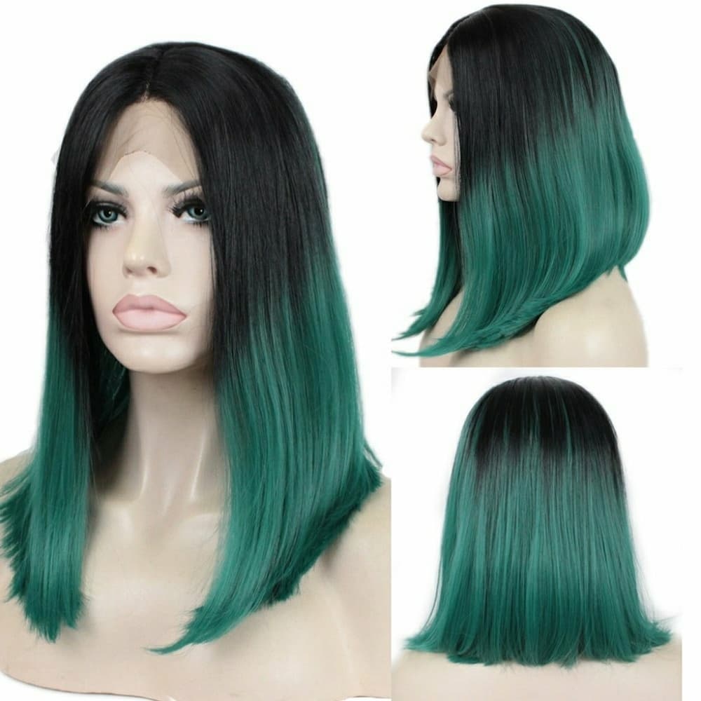 Ombre Green LaceFront Wig - Thumbnail 6