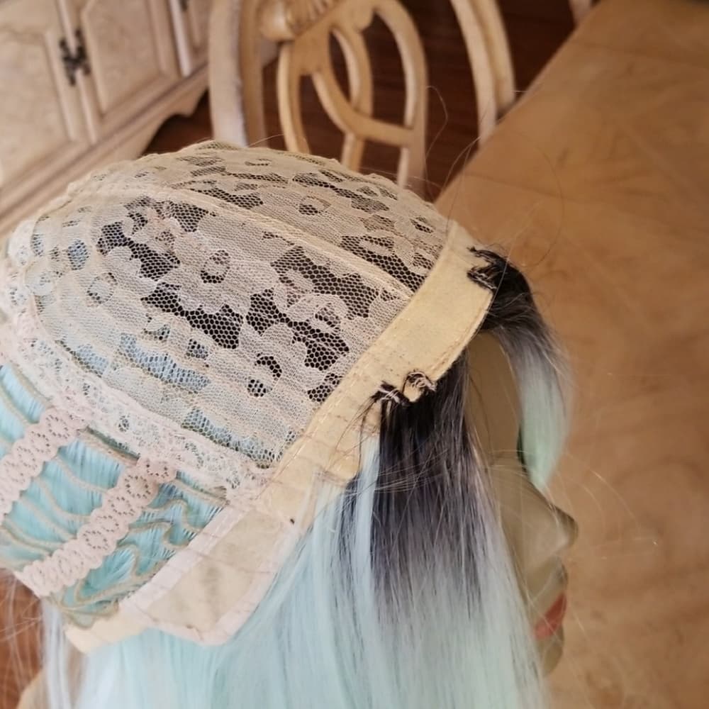 Ombre Mint Green Wig - Thumbnail 5