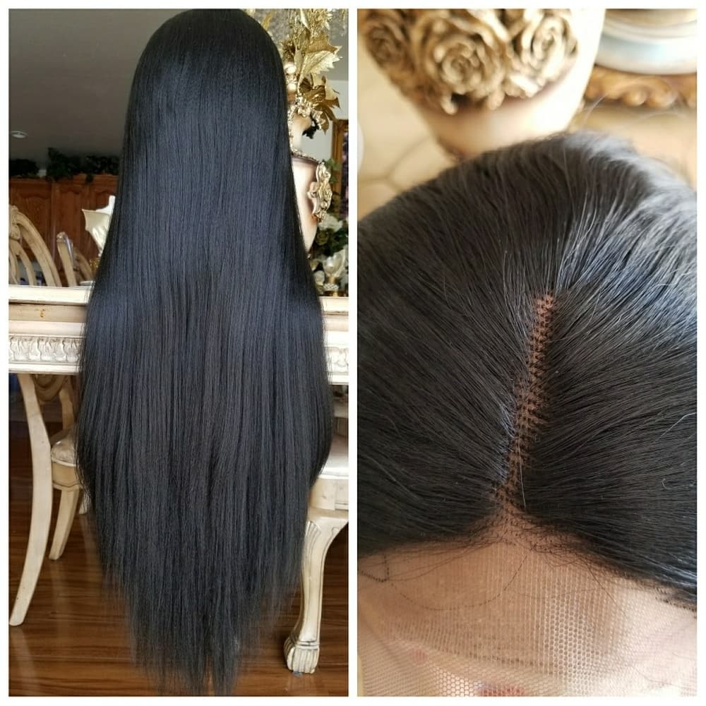 Black Yaki LaceFront Wig 26-30 inches!! - Thumbnail 8