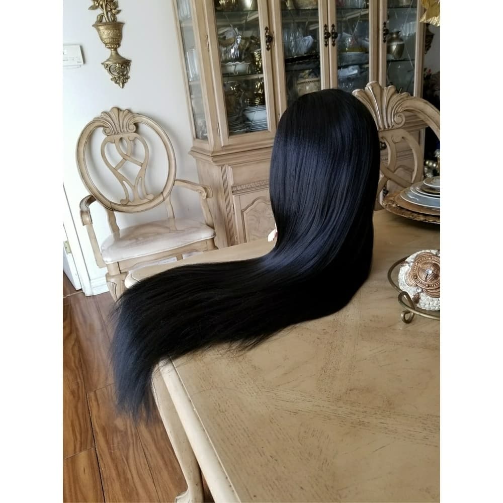 Black Yaki LaceFront Wig 26-30 inches!! - Thumbnail 3