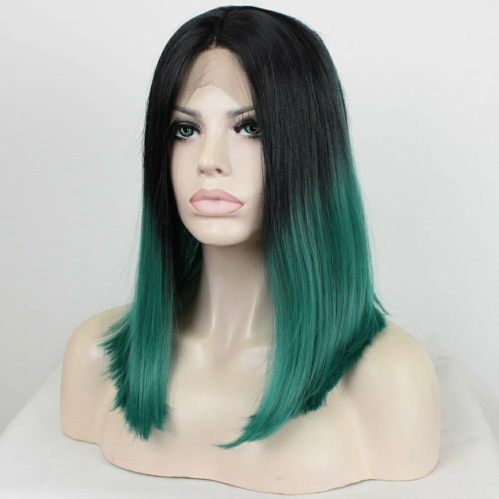 Ombre Green LaceFront Wig - Thumbnail 2