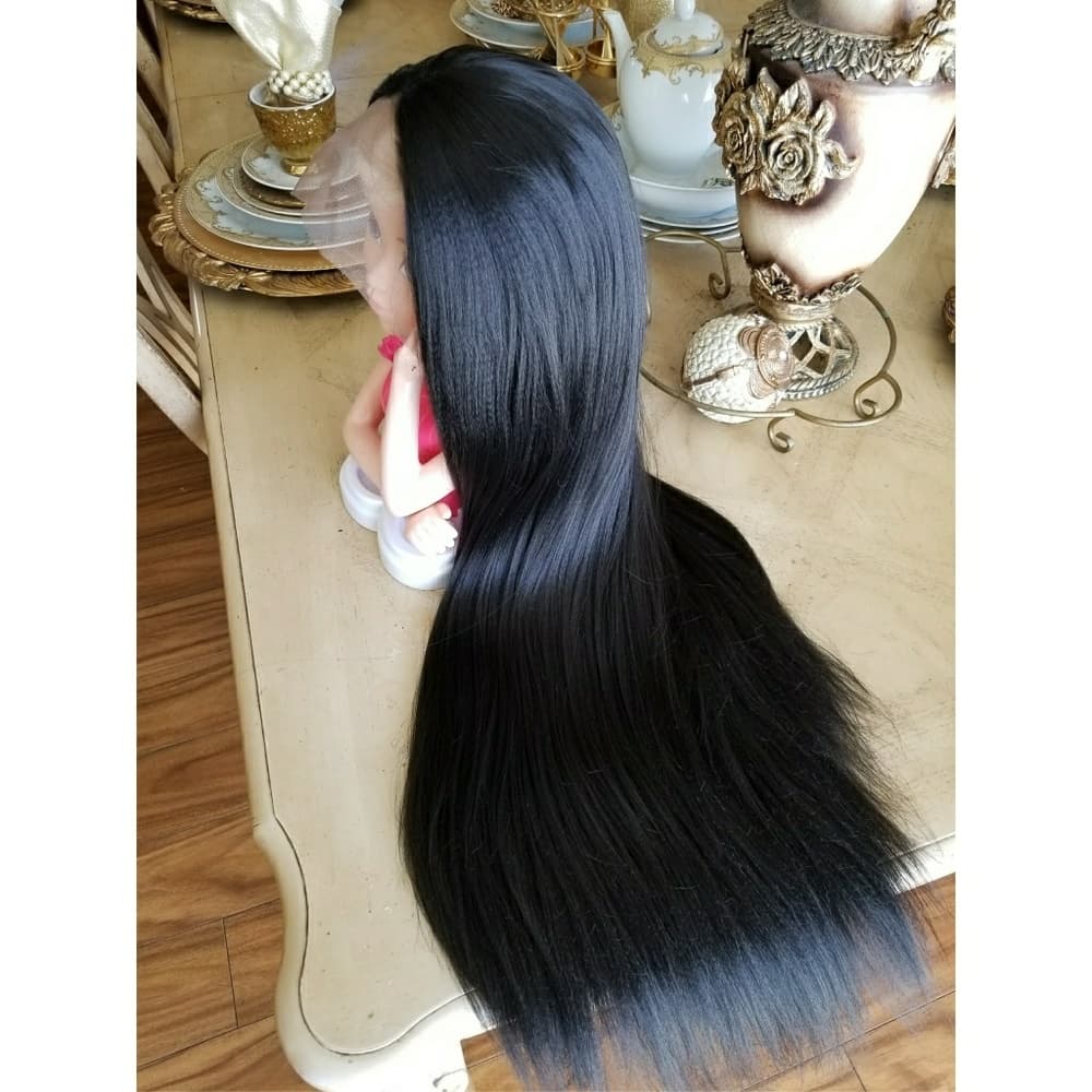 Black Yaki LaceFront Wig 26-30 inches!! - Thumbnail 7