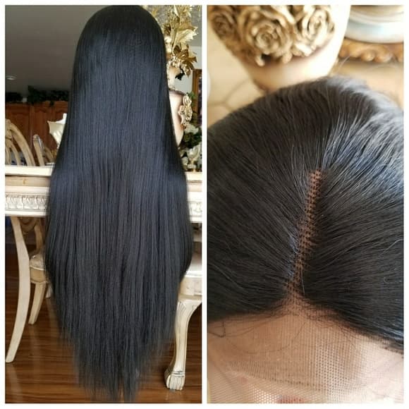 Black Yaki LaceFront Wig 26-30 inches!! - Thumbnail 9