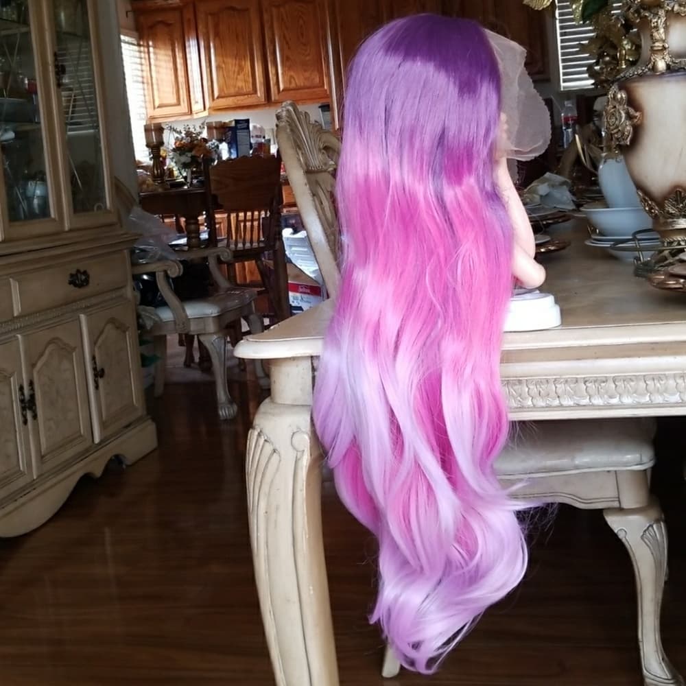 Pink Purple Beauty Lacefront Wig 22-26 inches - Thumbnail 2
