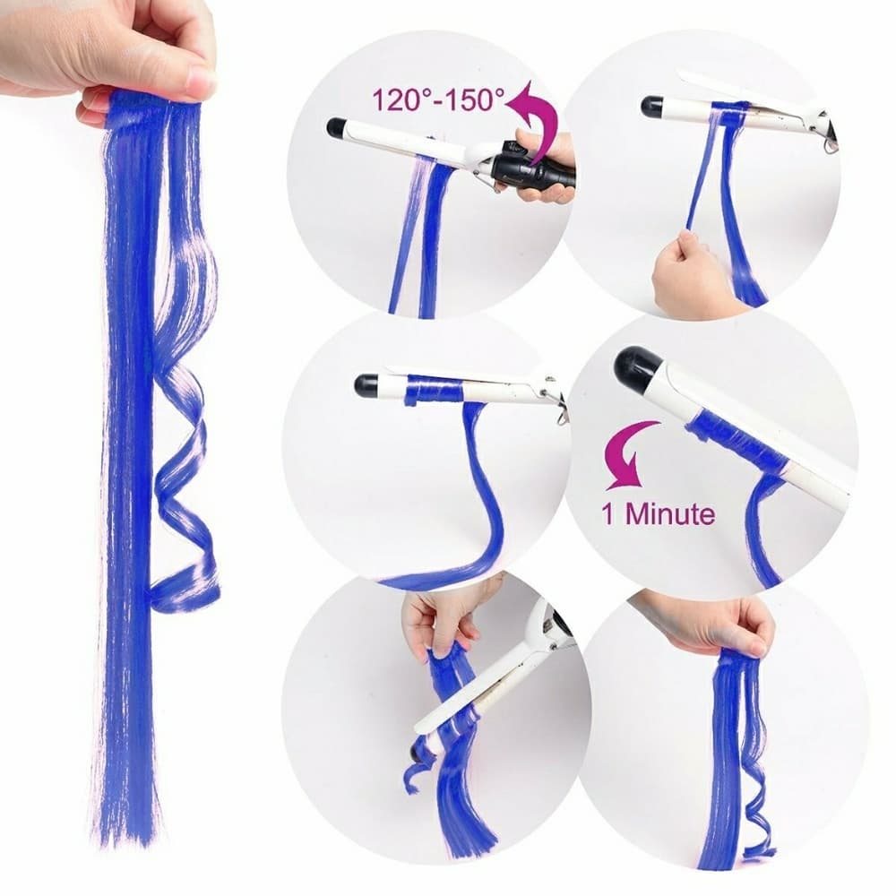 Blue 10 piece clip in Extensions - Thumbnail 5