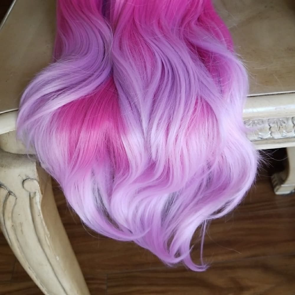Pink Purple Beauty Lacefront Wig 22-26 inches - Thumbnail 6