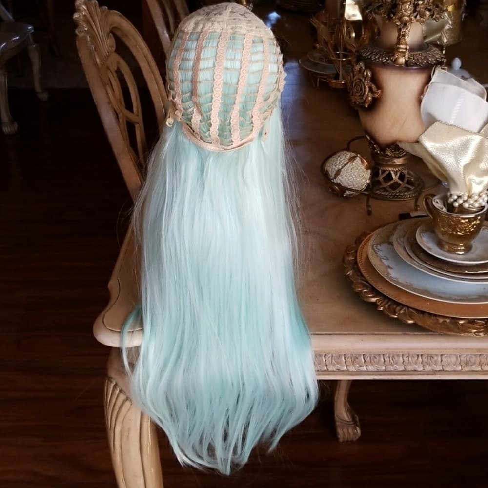 Ombre Mint Green Wig - Thumbnail 4