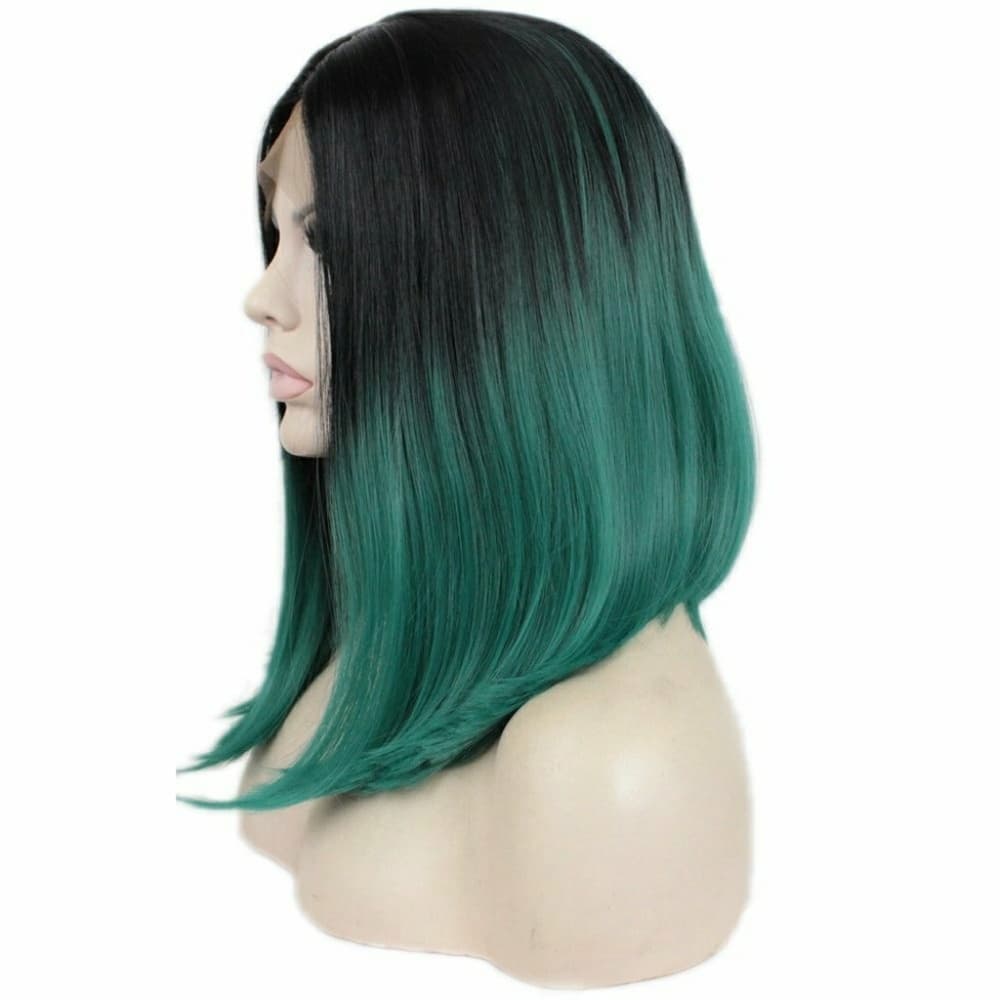 Ombre Green LaceFront Wig - Thumbnail 4
