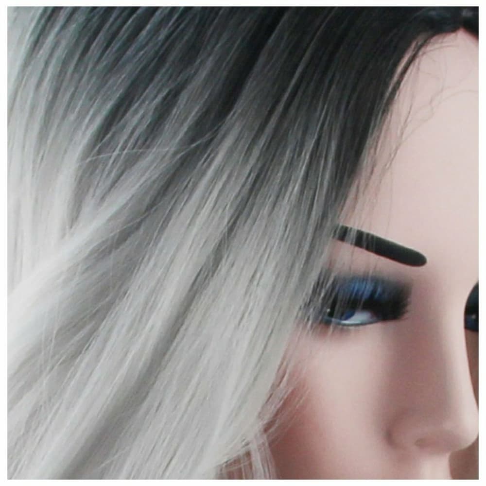 Ombre Black Gray Wavy Wig - Thumbnail 3