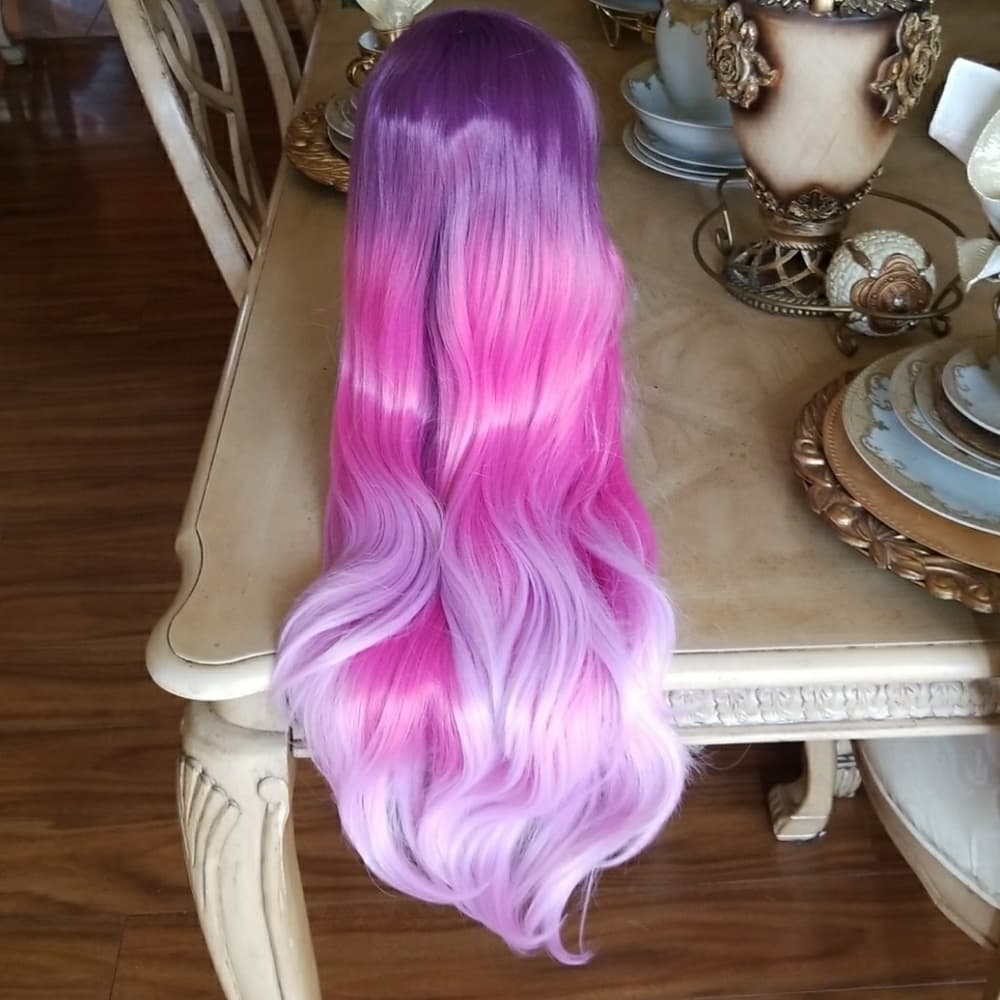 Pink Purple Beauty Lacefront Wig 22-26 inches - Thumbnail 4