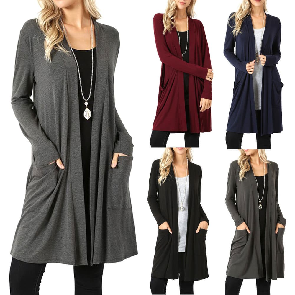 Fly Away Cardigan Sweater Long Sleeve Plus Pockets - Thumbnail 8