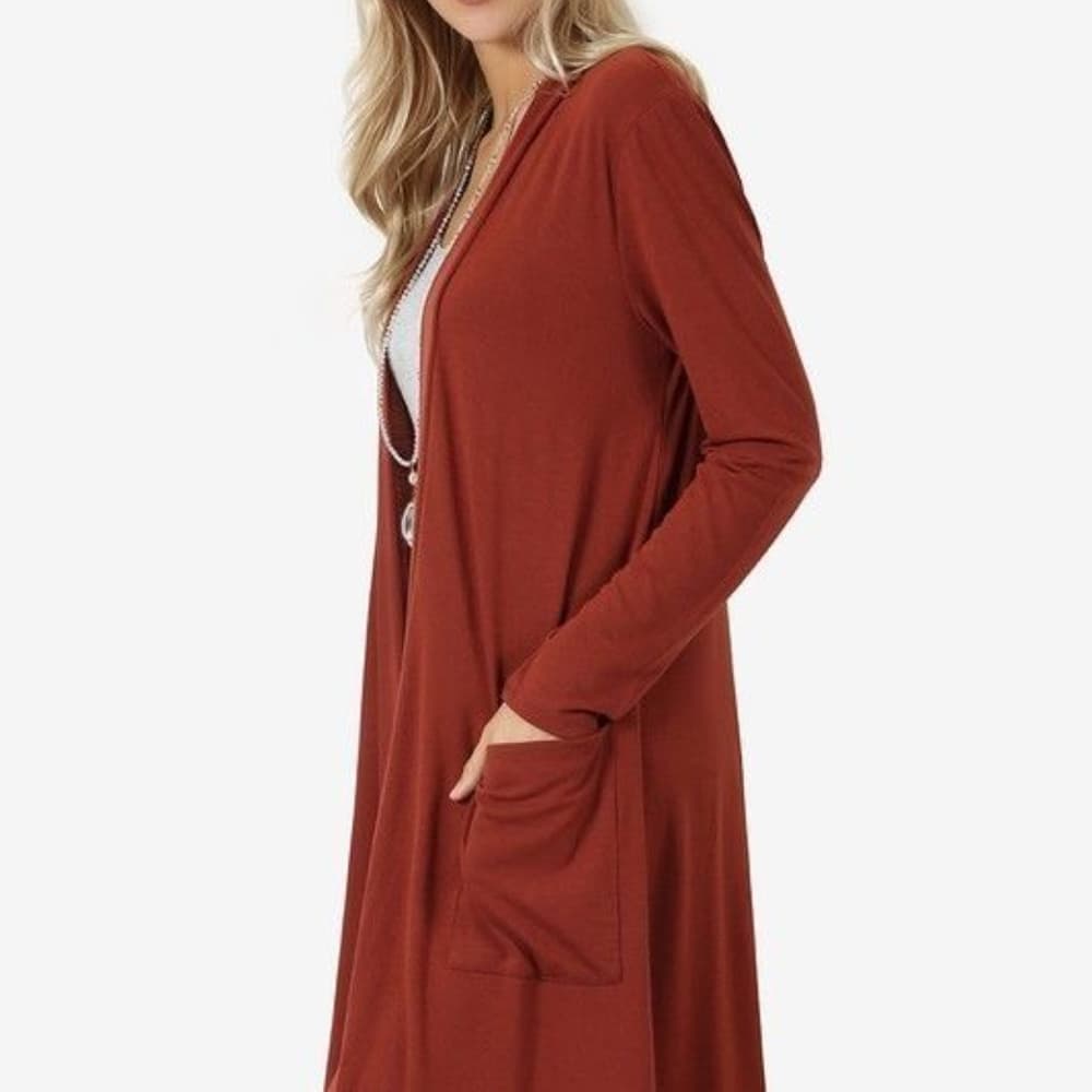 Fly Away Cardigan Sweater Long Sleeve Plus Pockets - Thumbnail 2