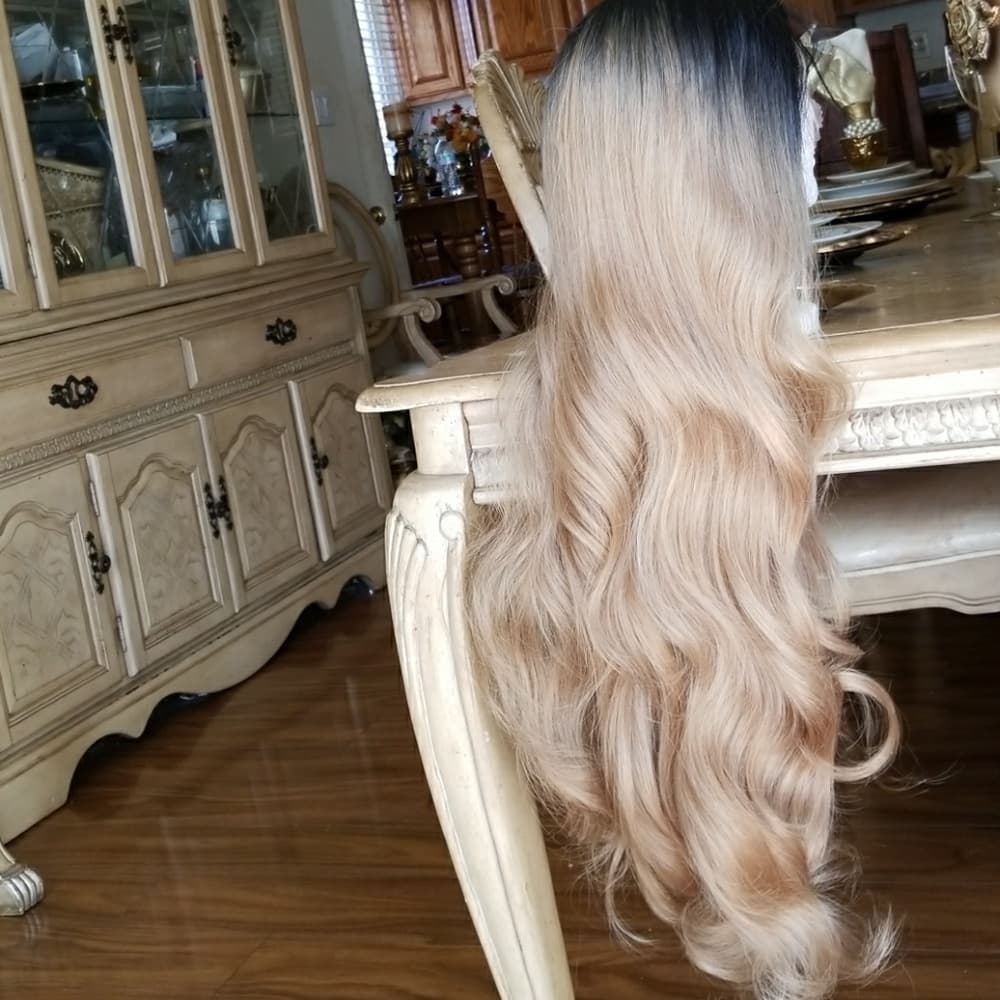 Ombre Blonde Beauty LaceFront Wig Wig 22-26 inches - Thumbnail 3