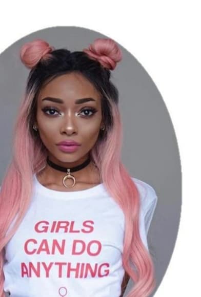 Ombre Pink Beauty Wig 26 inches - Thumbnail 4