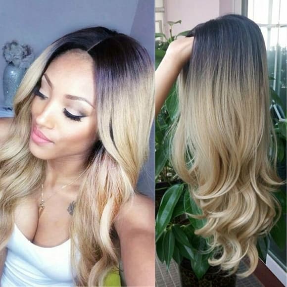 Ombre Blonde Full Wig - Thumbnail 5