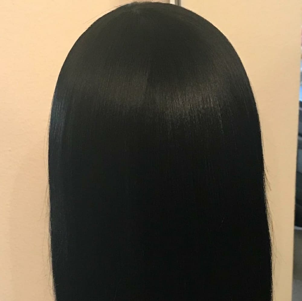 Beautiful Black Human Hair Bob Wig - Thumbnail 3