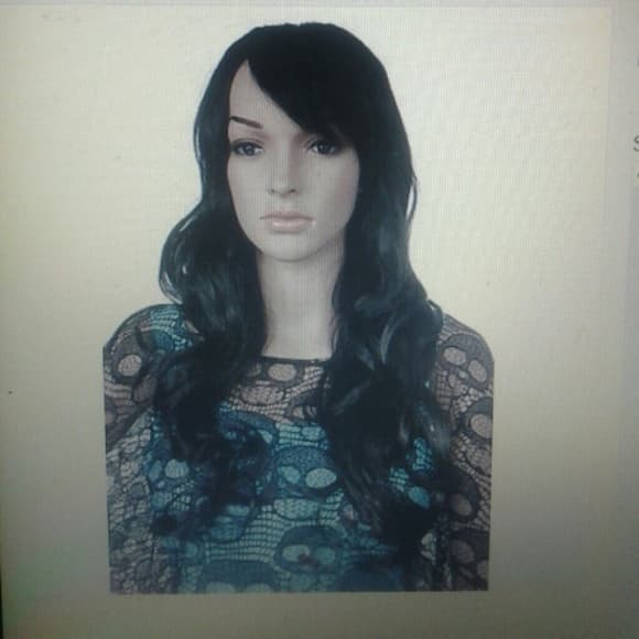 Beautiful Curly Brown Wig Dark Brown or Black! - Thumbnail 2
