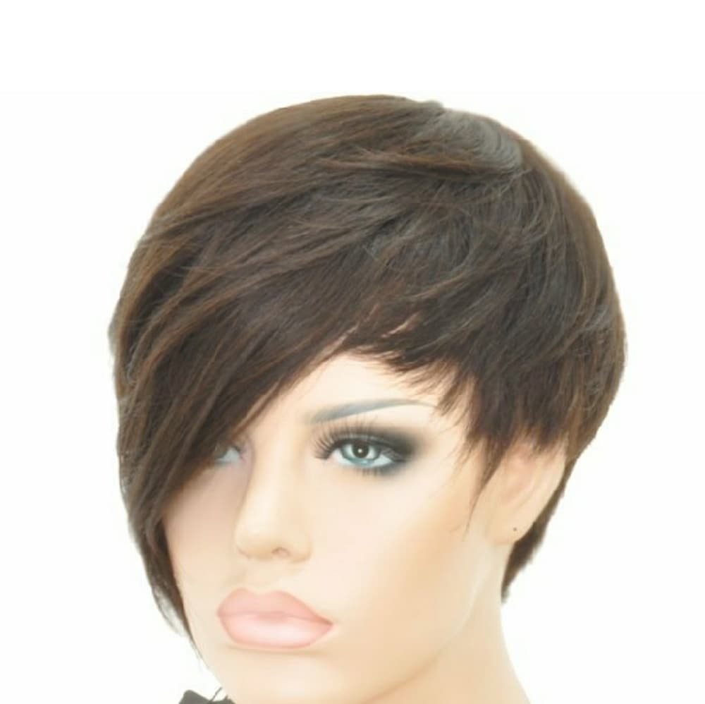 Human Hair Pixie Beauty Wig #1b - Thumbnail 3