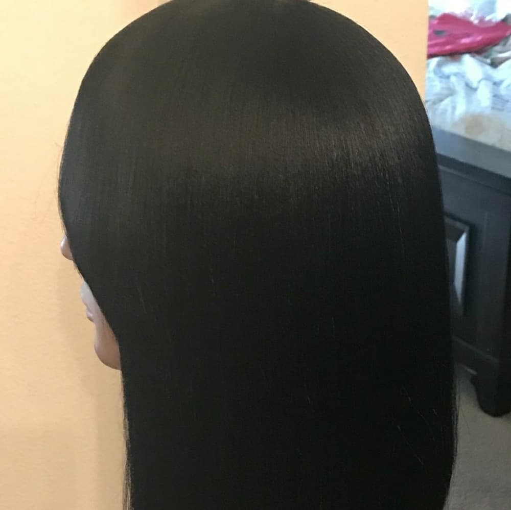 Beautiful Black Human Hair Bob Wig - Thumbnail 4