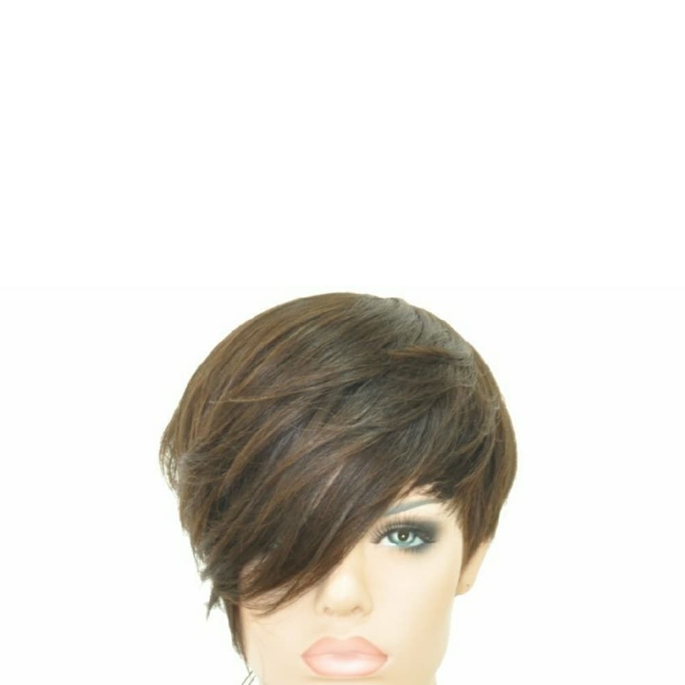 Human Hair Pixie Beauty Wig #1b - Thumbnail 4