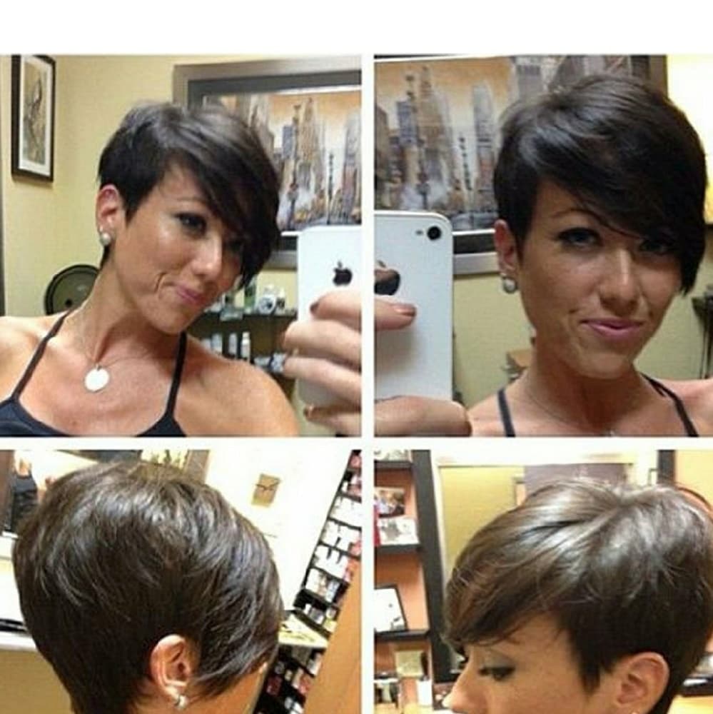 Human Hair Pixie Beauty Wig #1b - Thumbnail 6