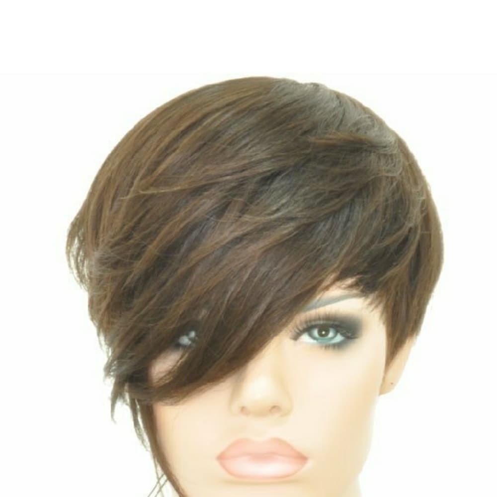 Human Hair Pixie Beauty Wig #1b - Thumbnail 5